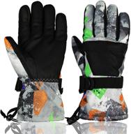 🧤 warm & dry hands guaranteed: momoon waterproof screen winter gloves for boys' cold weather adventures logo