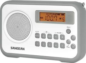 img 3 attached to Sangean PR-D18GR AM/FM/Portable Digital Radio With Protective Bumper (White/Gray)