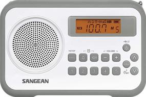 img 2 attached to Sangean PR-D18GR AM/FM/Portable Digital Radio With Protective Bumper (White/Gray)
