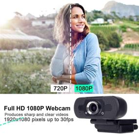 img 1 attached to 📷 AMTIFO 1080P HD Webcam W1: Plug & Play USB Desktop Laptop Camera with Built-in Mic for Video Calling, Flexible Rotatable Clip