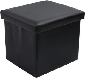 img 4 attached to KKTONER Leather Foldable Storage Ottoman Furniture