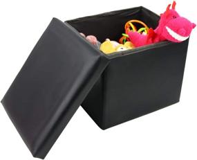 img 3 attached to KKTONER Leather Foldable Storage Ottoman Furniture