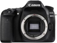 📷 high-quality renewed canon eos 80d digital slr camera body in black logo