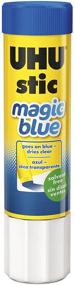 img 3 attached to 🔵 Uhu Colored Glue Stick, 1.41oz Blue (Rubs on Blue, Dries Clear), Washable, Solvent-Free, Screw-On Cap, Pack of 12, 9U 99653