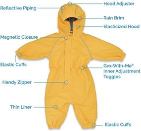 img 1 attached to 🌧️ Waterproof One-Piece Puddle-Dry Rain Play-Suit for Baby, Toddler, and Kids - JAN & JUL