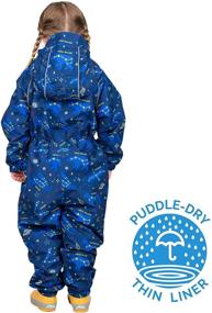 img 3 attached to 🌧️ Waterproof One-Piece Puddle-Dry Rain Play-Suit for Baby, Toddler, and Kids - JAN & JUL