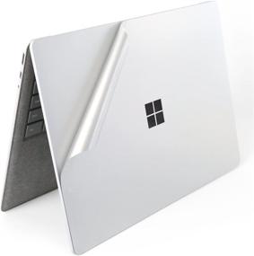 img 2 attached to 📱 VFENG Premium 2-in-1 Body Decals Protective Skins Cover for Microsoft Surface Laptop & Surface Laptop 2 - Silver (2017 & 2018 Released)
