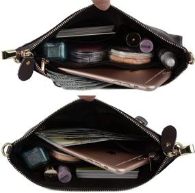img 3 attached to 👜 Stylish YALUXE Clutch Wristlet: Leather Shoulder Women's Handbags & Wallets