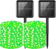 🌟 enhance your outdoor spaces with acajoe's 2 pack of 40 ft solar string lights - 120 leds, 8 modes, waterproof fairy lights for garden, patio, yard, party, wedding, and camping decor логотип