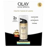 promote youthful skin with olay total effects 7-in-1 anti aging spf-15, large size 3.4 fl oz – fragrance free & enhanced formula! logo