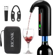 ricank electric wine aerator - portable one-touch wine decanter and pourer pump - rechargeable multi-smart automatic wine oxidizer dispenser for red and white wines - spout pourer логотип