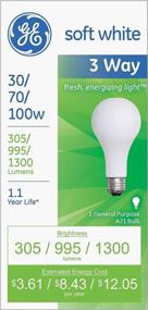 img 1 attached to 💡 GE Lighting 97493 30-Watt - 70-Watt - 100-Watt A21 3-Way Soft White Bulbs - 6-Pack: Versatile Lighting Solution for Every Ambience