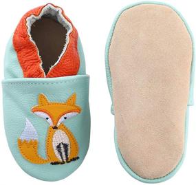 img 2 attached to 🦄 Stylish Leather Unicorn Moccasins: Toddler 0-24 Boys' Shoes