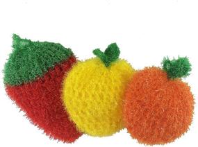 img 4 attached to 🧽 Versatile & Genuine Multipurpose Non-scratch Scrubber Dish Sponge Set, 3 Pieces