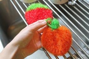 img 2 attached to 🧽 Versatile & Genuine Multipurpose Non-scratch Scrubber Dish Sponge Set, 3 Pieces