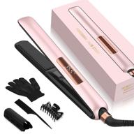 💁 dupreekya 2-in-1 hair straightener and curler: professional flat iron with 3d floating plate, lcd display and adjustable temperature - perfect for all hair types! logo