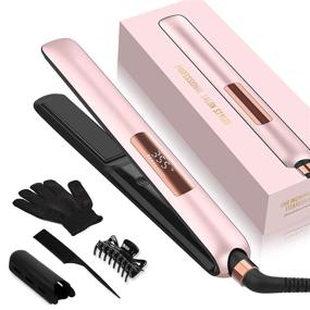 img 4 attached to 💁 Dupreekya 2-in-1 Hair Straightener and Curler: Professional Flat Iron with 3D Floating Plate, LCD Display and Adjustable Temperature - Perfect for All Hair Types!