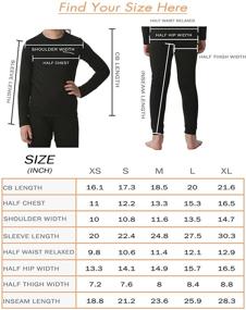 img 2 attached to High Performance BaseLayer Mechanics Girl's Fleece Lined Base Layers: Thermal Long Underwear Shirts for Kids