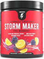 🍇 пре-тренировочный комплекс inno supps storm maker - увеличение выносливости и стойкая энергия, натуральное кофеин и йерба мате, л-цитрулин, ашвагандха, спектра, без синтетических подсластителей, веганский, дружелюбный кето (ежевика лимонад) логотип