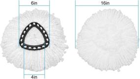 img 3 attached to 8Pack Spin Mop Head Replacements - Easy Clean Microfiber Refills, 🧹 360-Degree Dust Mop Head Replacement for Floor Cleaning - Effortless Wringing Included