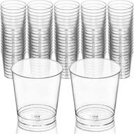 🥃 decorrack 1 oz shot glasses - pack of 80 hard clear plastic cups for jello shots and mini drinks logo