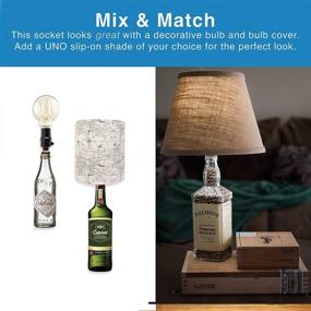 img 2 attached to Bottle Lamp Kit with 9mm Glass Drill Bit: Transform Wine & Liquor Bottles into Stylish UNO Slip-On Socket Lamps with UL Listed Wiring Parts and 8ft Black Cord