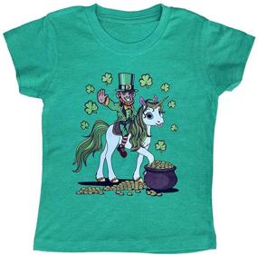 img 1 attached to Leprechaun Unicorn Patricks T Shirt Sleeves