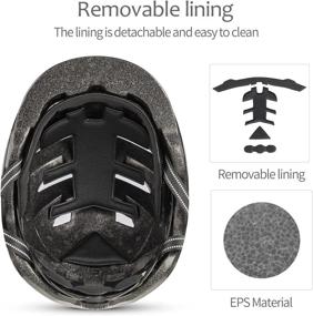 img 1 attached to 🚴 SUNRIMOON Lightweight Bike Helmet with USB Recharge Light - Adjustable Size for Urban Commuters - Men/Women 22.44-24.41 Inches