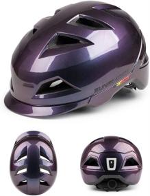 img 3 attached to 🚴 SUNRIMOON Lightweight Bike Helmet with USB Recharge Light - Adjustable Size for Urban Commuters - Men/Women 22.44-24.41 Inches