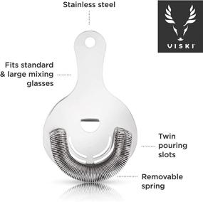 img 3 attached to 🍸 Viski 4366 Hawthorne Stainless Strainer - Sleek and Efficient Cocktail Filter