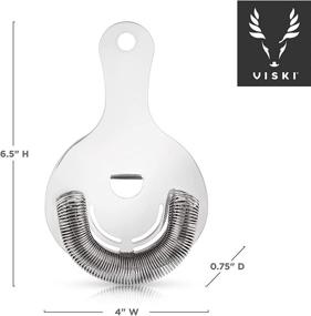 img 2 attached to 🍸 Viski 4366 Hawthorne Stainless Strainer - Sleek and Efficient Cocktail Filter