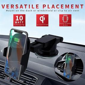 img 4 attached to Wireless Car Charger Mount SahmSparks - Auto Clamping USB C - Smart Sensor - Fast 10W - iPhone Xs/XS Max/XR/X/8/8+; Samsung Galaxy S10/S10+S9/S9+S8/S8+