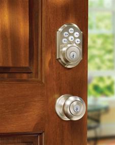 img 1 attached to Kwikset Signature Series Deadbolt 99090-018 - Pack of 1, Satin Nickel