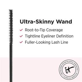 img 1 attached to IT Cosmetics Tightline, Black Waterproof 3-in-1 Lash Primer, Eyeliner & Mascara - Lengthens & Conditions Lashes - Ultra-Skinny Wand - 0.12 fl oz