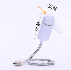 img 2 attached to LED Light-UP Glow USB Power Cooling Fan For Notebook Laptop Keyboard PC Flexible Travel (Rainbow Design)