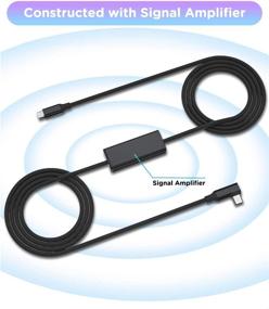 img 3 attached to 🔌 Basesailor Oculus Link Cable 20 FT: Кабель высокой скорости USB C с двумя коннекторами, USB C 3.0 VR с усилителем сигнала - совместимый с Oculus Quest 1/Quest 2 - провод с 90-градусным разъемом типа C и комплектом из 16 разъемов под прямым углом!