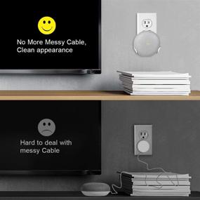 img 3 attached to Maximize Space with LANMU Outlet Wall Mount Holder for Home Mini Voice Assistant: Plug-in Mount Bracket and Space-Saving Accessories