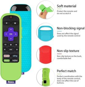 img 1 attached to 📺 Enhanced Protection for TCL Roku TV Remote: 3-Pack Silicone Sleeve - Shockproof, Anti-Slip, Universal Replacement Cover