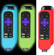 📺 enhanced protection for tcl roku tv remote: 3-pack silicone sleeve - shockproof, anti-slip, universal replacement cover logo