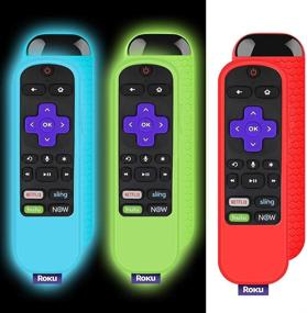 img 4 attached to 📺 Enhanced Protection for TCL Roku TV Remote: 3-Pack Silicone Sleeve - Shockproof, Anti-Slip, Universal Replacement Cover