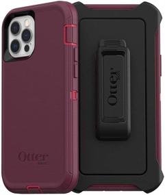 img 4 attached to Berry Potion OtterBox Defender Series SCREENLESS Case for iPhone 12 &amp; iPhone 12 Pro - Raspberry Wine/Boysenberry (77-65903)