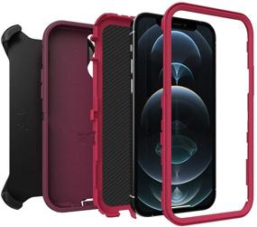 img 2 attached to Berry Potion OtterBox Defender Series SCREENLESS Case for iPhone 12 &amp; iPhone 12 Pro - Raspberry Wine/Boysenberry (77-65903)