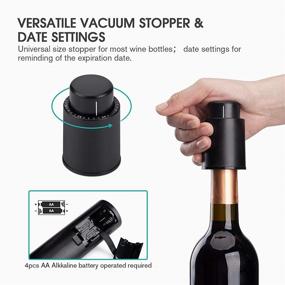 img 1 attached to 🍷 4-in-1 Electric Wine Accessories Set for Men, Dad, Husband - Mafiti Wine Gifts for Him, Perfect for Fathers Day, Christmas, Birthdays - Includes Wine Bottle Opener, Pourer, Aerator, and Stopper - Ideal Gift for Women