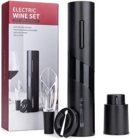 img 4 attached to 🍷 4-in-1 Electric Wine Accessories Set for Men, Dad, Husband - Mafiti Wine Gifts for Him, Perfect for Fathers Day, Christmas, Birthdays - Includes Wine Bottle Opener, Pourer, Aerator, and Stopper - Ideal Gift for Women