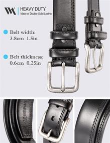 img 3 attached to 🐺 Premium WOLFANT Leather Casual Italian Utility Men's Belts & Accessories: Elevate Your Style