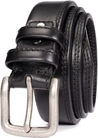 img 4 attached to 🐺 Premium WOLFANT Leather Casual Italian Utility Men's Belts & Accessories: Elevate Your Style