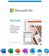 💻 microsoft 365 personal box pack: get the complete productivity suite for 1 person - 12 month subscription logo
