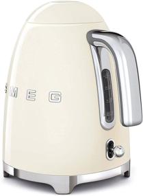 img 1 attached to 🍶 Smeg KLF03CRUS Retro Style Electric Kettle with Embossed Logo, Cream - 50's Aesthetic