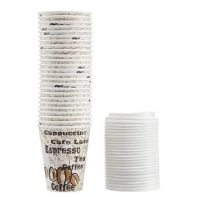 img 1 attached to ☕️ High-Quality Amazon Basics Hot Cups with Lids - Café Design, 12 oz, 100-Count: A Must-Have!