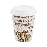 ☕️ high-quality amazon basics hot cups with lids - café design, 12 oz, 100-count: a must-have! logo